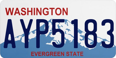WA license plate AYP5183