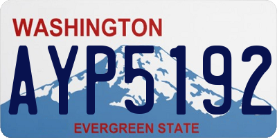 WA license plate AYP5192