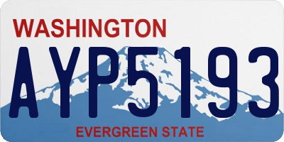 WA license plate AYP5193