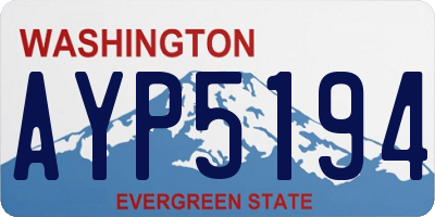 WA license plate AYP5194