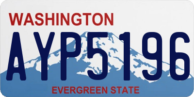 WA license plate AYP5196