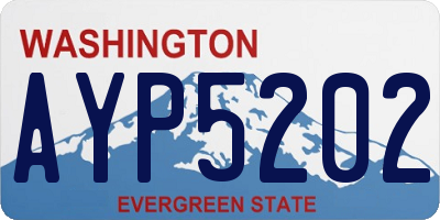 WA license plate AYP5202