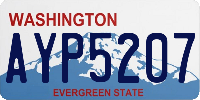WA license plate AYP5207