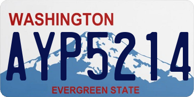 WA license plate AYP5214