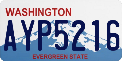 WA license plate AYP5216