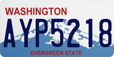 WA license plate AYP5218