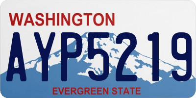 WA license plate AYP5219