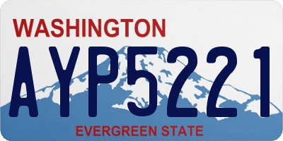 WA license plate AYP5221