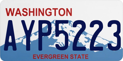 WA license plate AYP5223