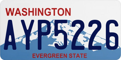 WA license plate AYP5226