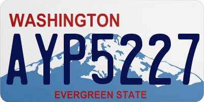 WA license plate AYP5227