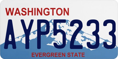 WA license plate AYP5233