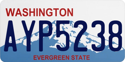 WA license plate AYP5238