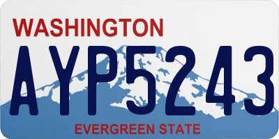 WA license plate AYP5243