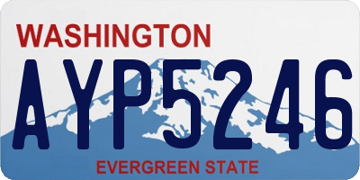WA license plate AYP5246