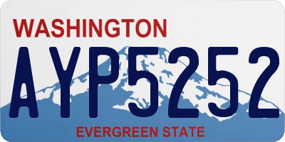 WA license plate AYP5252