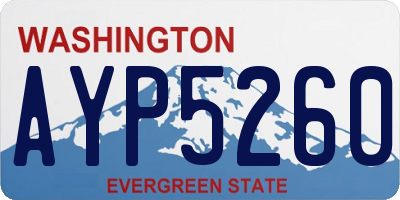 WA license plate AYP5260