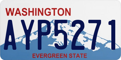 WA license plate AYP5271