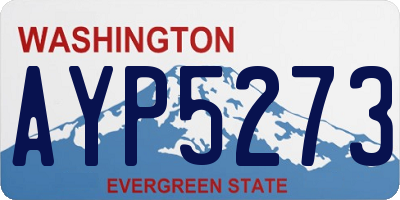 WA license plate AYP5273