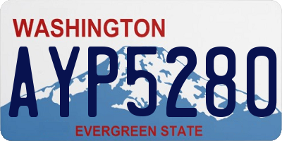 WA license plate AYP5280