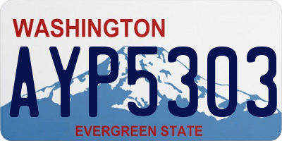 WA license plate AYP5303