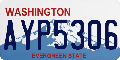WA license plate AYP5306
