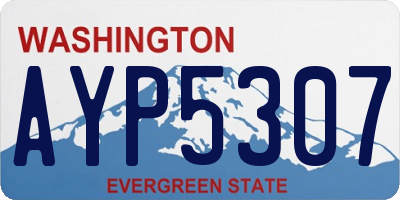 WA license plate AYP5307