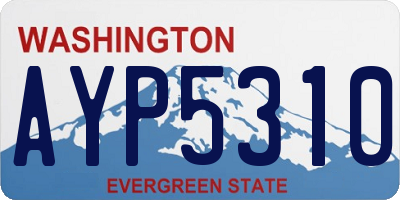 WA license plate AYP5310