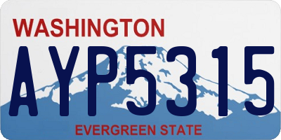 WA license plate AYP5315