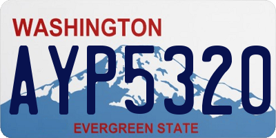 WA license plate AYP5320