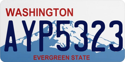 WA license plate AYP5323
