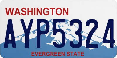 WA license plate AYP5324