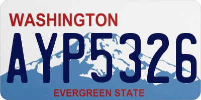 WA license plate AYP5326