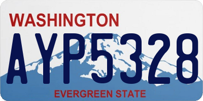 WA license plate AYP5328