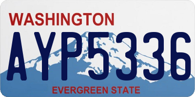 WA license plate AYP5336