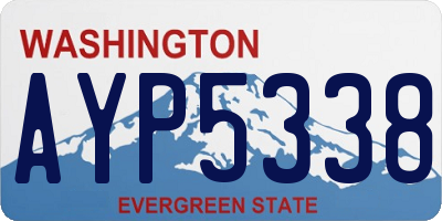 WA license plate AYP5338