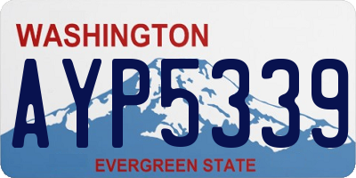 WA license plate AYP5339
