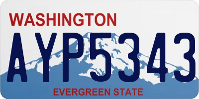 WA license plate AYP5343
