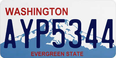 WA license plate AYP5344
