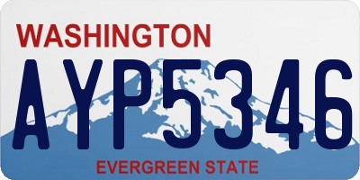 WA license plate AYP5346