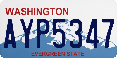 WA license plate AYP5347