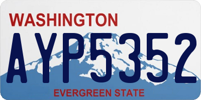 WA license plate AYP5352