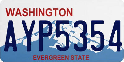 WA license plate AYP5354