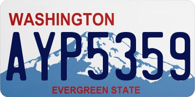 WA license plate AYP5359