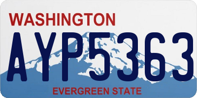 WA license plate AYP5363