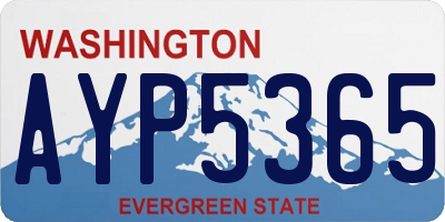 WA license plate AYP5365