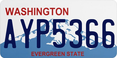 WA license plate AYP5366