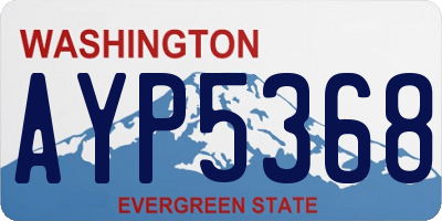 WA license plate AYP5368