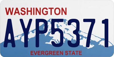 WA license plate AYP5371