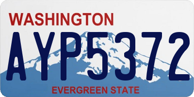 WA license plate AYP5372